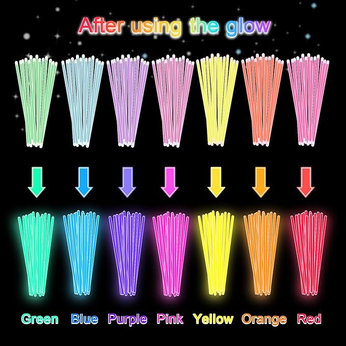 Halloween Glow Sticks Bulk Party Pack- Ultra Bright 800pk Glow in the Dark Pa...