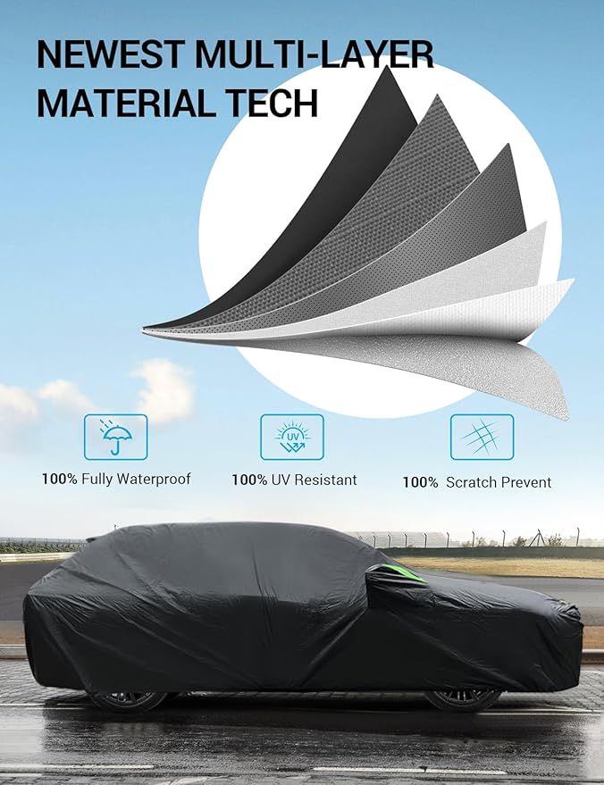 Proadsy 2025 Upgrade Car Cover for Nissan Rogue 2020-2024 2025, Waterproof All - Image 4