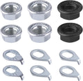 Bike Wheel Axle Nut and Bicycle Hub Safety Washer Kit, Flanged Nuts Parts Accessories for Mountain Bike Wheel Axle