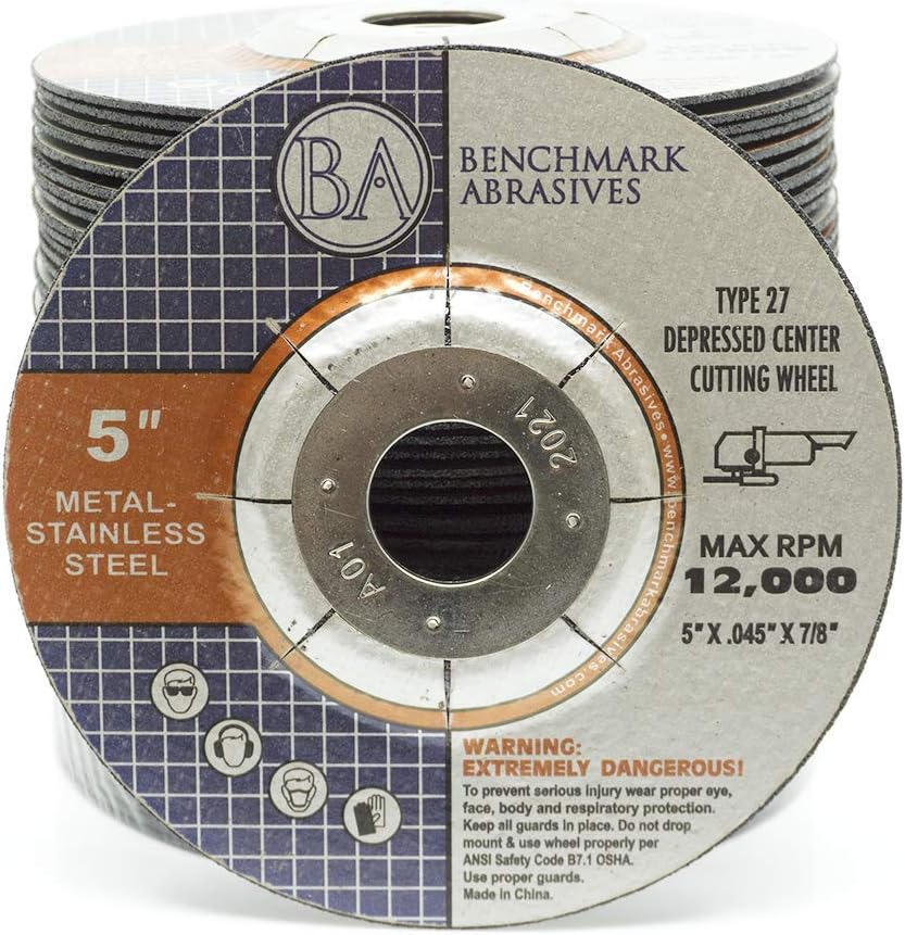 benchmark abrasives 5 inch cut off wheels for, main product view