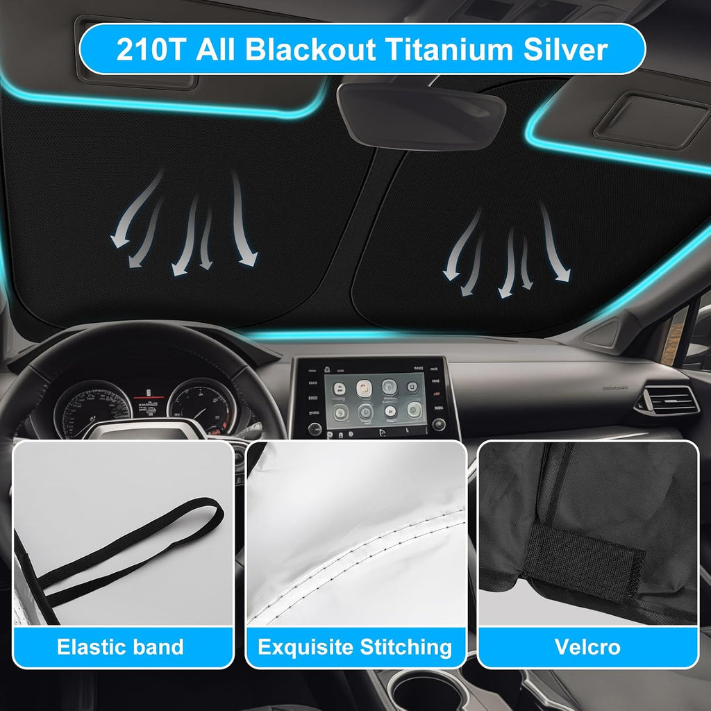 for Toyotа RAV4 2019-2023 2024 2025 2026 Windshield Sun Shade Custom Fit RAV-4 SUV TRD Off-Road, LE XLE Premium Limited Foldable RAV4 Sunshade, UV Block & Protector Rav4 Accessories