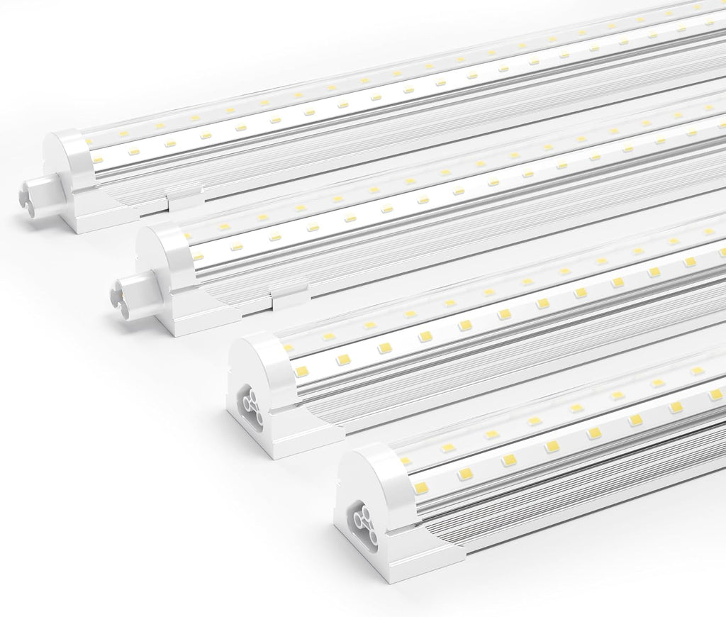 Ensenior 4 Pack 8 FT Led Shop Lights, 6000K Clear White, 10000LM Super Bright