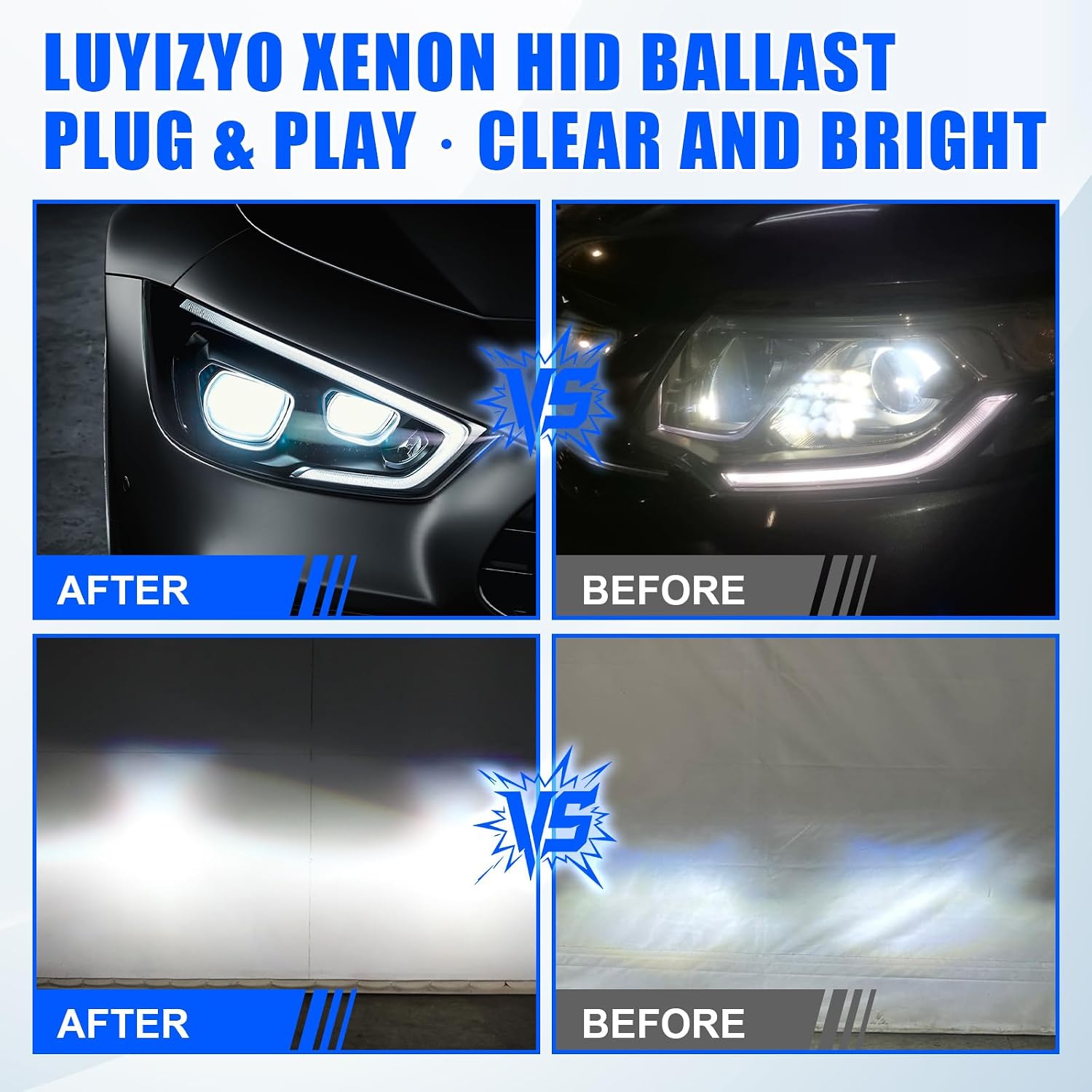 2 Pcs Xenon HID Headlight Ballast Control Unit 5DV 009 000-00 15782392 Compatible with Cadillac Escalade 2007-2014, For BMW 5-Series E60 2006-2009, For Chrysler Town & Country 2008-2014
