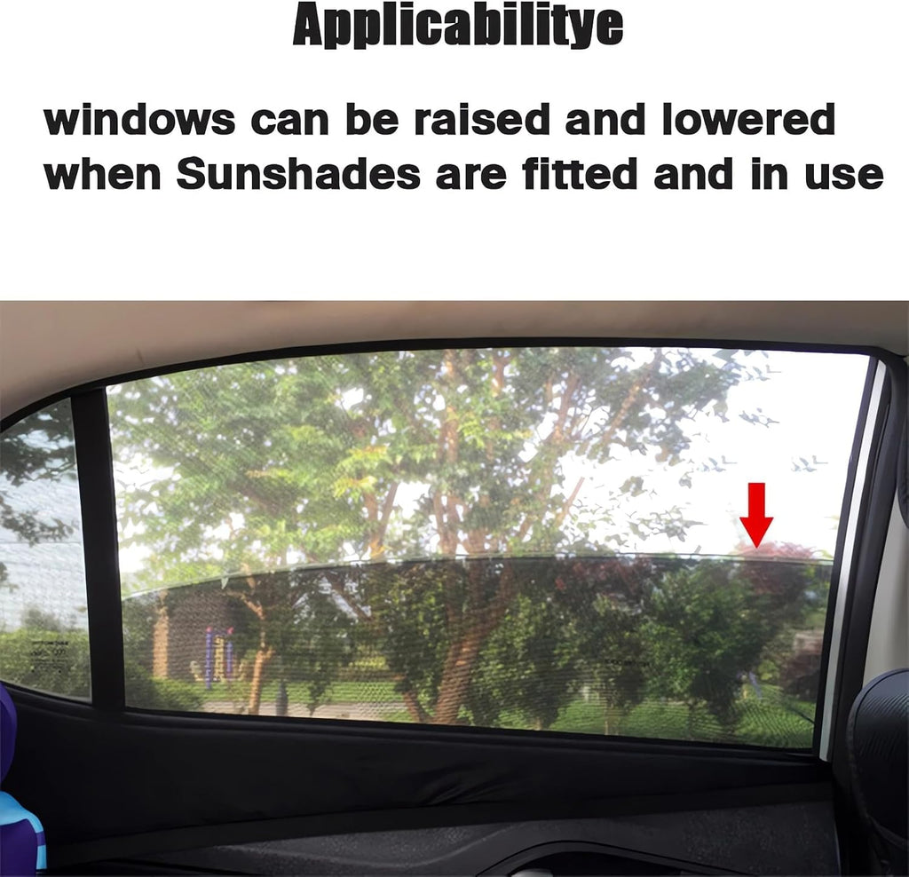 4 Pcs Custom Window Bug Screens for Toyota RAV4 2019-2024 2025, Auto Side Mosquito Net Sunshade Camping Privacy Shield Black Breathable Mesh