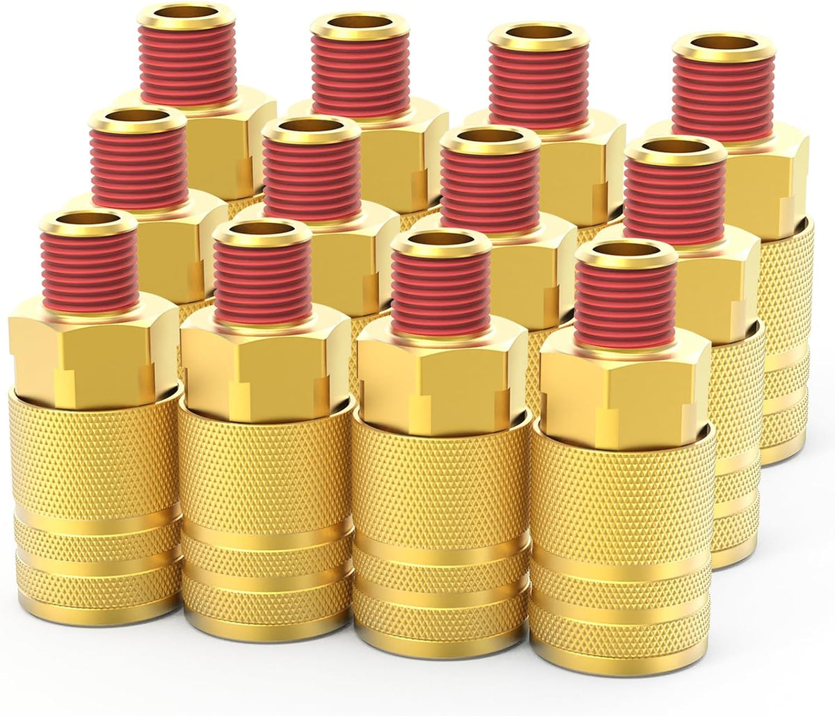 chillwaves 1/4-inch brass male industrial coupler,1/4" npt male, main product view