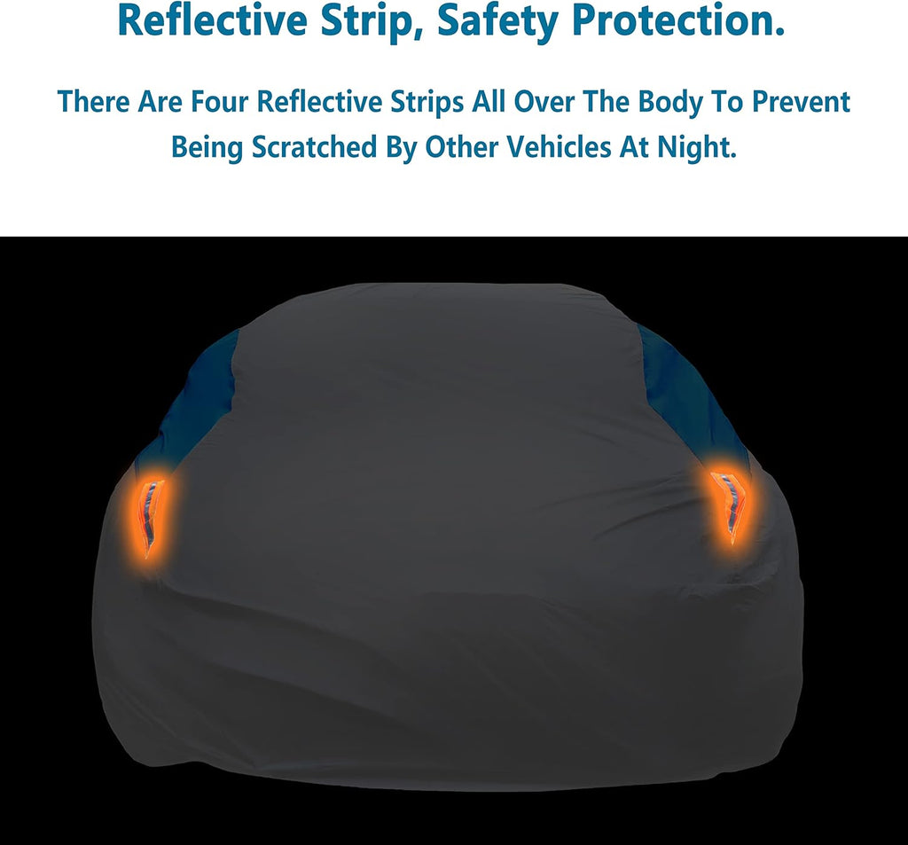 mornyray waterproof car cover all weather snowproof uv, side view