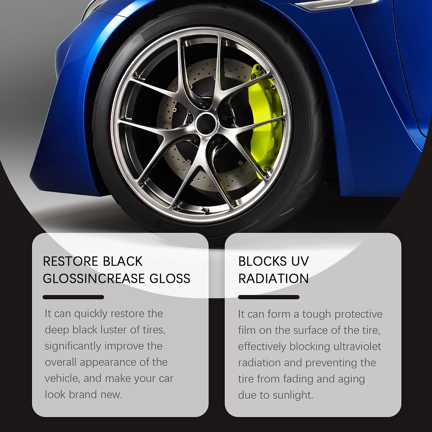 Tire Nourishing Cream, Restores Black & Prevents Cracking, UV Protection and Waterproof Coating，Long Lasting Tire Dressing for Car, Truck, SUV Tires, 50g (2)