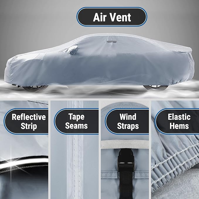 iCarCover Custom Car Cover for Chevy Camaro STD, SS Waterproof All Weather Rain - Image 5