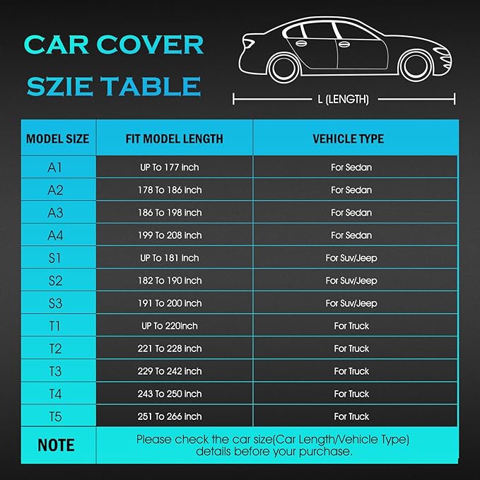 Truck Car Cover Waterproof All Weather Full Outdoor Pickup Car Cover Rain UV - Image 5