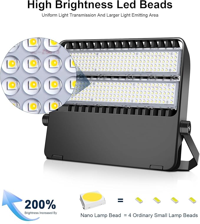 LED Stadium Lights, Outdoor Super Bright 240 Watt 36000 Lumen Stadium Flood - Image 7