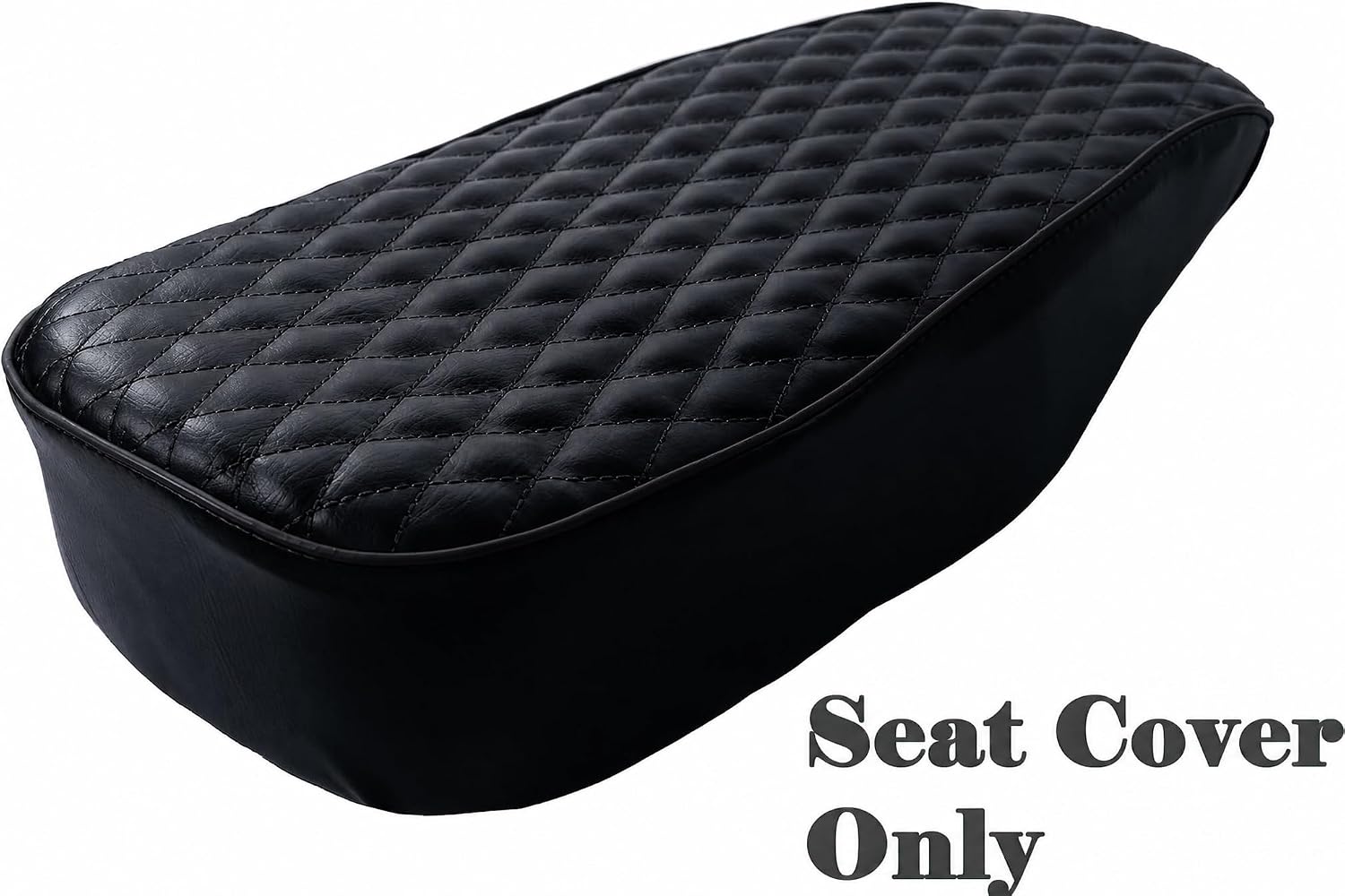 JMCHstore Black Diamond Stitch Retro Upgraded 17'' Seat Cover for Coleman BT200X Mini Bike 196cc, Hisun 200-7 for Viper 200cc Trail Bike Cushion Replacement Parts