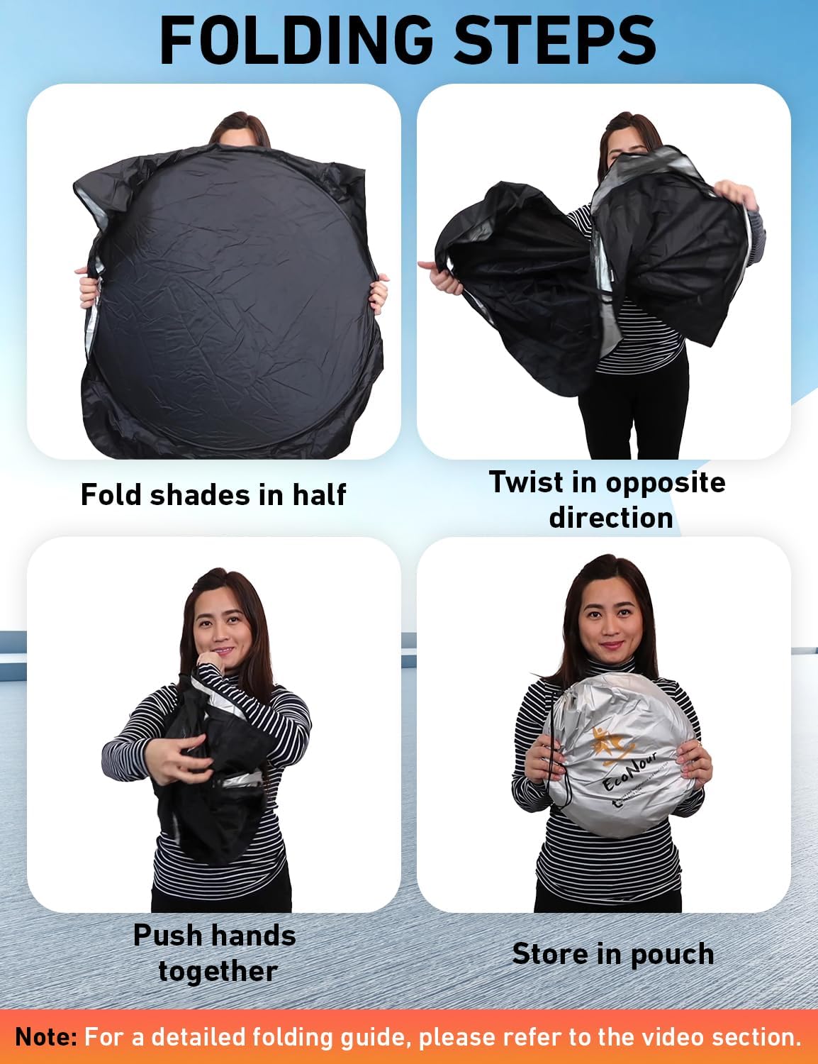 EcoNour Windshield Sunshade Compatible for Toyota RAV4 2019-2024 2025,2026 LE, XLE, Premium, XSE, Limited, SE, TRD Off-Road, Sun Visor for Front Window Sun Shade Cover, UV Protector, Car Accessories