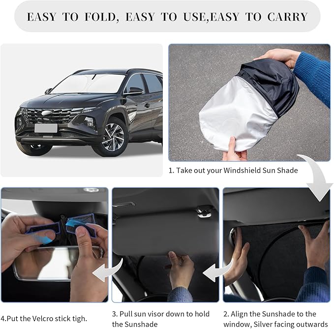 Sun Shade Sunshade for Hyundai Tucson 2022-2024 2025 2026 Windshield Cover - Image 6