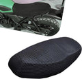 Large Moped Seat Cover, Heat-Insulating Anti-Slip Seat Cushion, Breathable Scratch-Resistant Cushion with 3D Spacer Mesh Fabric, Universal for Most Motorcycles (Black)