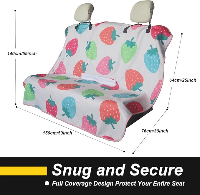 Back Seat Cover for Car Trucks Van SUV, Waterproof Rear Bench Towel Seat Covers - Image 4