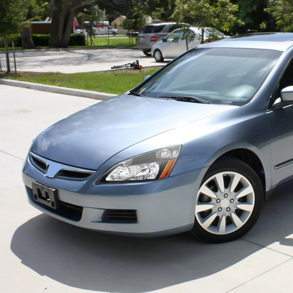 compatible with 2003-2007 accord headlight assembly for 03-07, front angle view