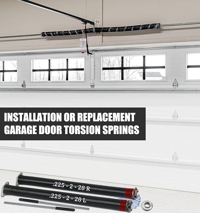 Garage Door Torsion Spring Set, Pair of 2" Electrophoresis Coated Garage Door - Image 7