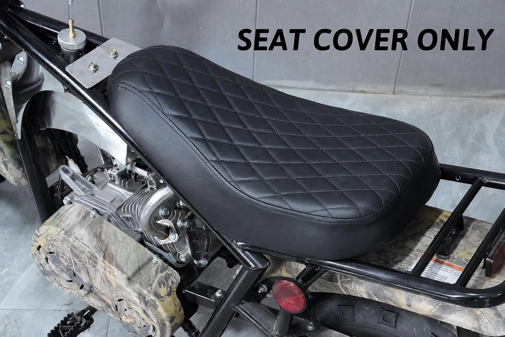 JMCHstore Black Diamond Stitch Retro Mini Bike Seat Cover for Coleman B200R B200C B200V RB200 Realtree RT200 MEGA Moto B212 MAX Cushion Replacement Parts