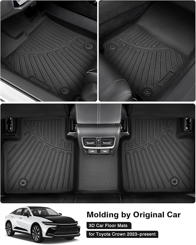Powerty Floor Mats for 2023 2024 2025 Toyota Crown Accessories All Weather - Image 2
