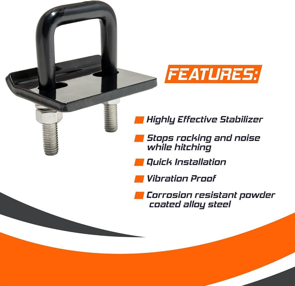 G2G4 Trailer Hitch Tightener for 1.25" to 2" Hitch Adapter | Anti Rattle Hitch Tightener 2 inch, Heavy Duty Steel, Trailer Towing Hitch Accessories, Hitch Tightener, Tow Hitch Stabilizer, Hitch Clamp