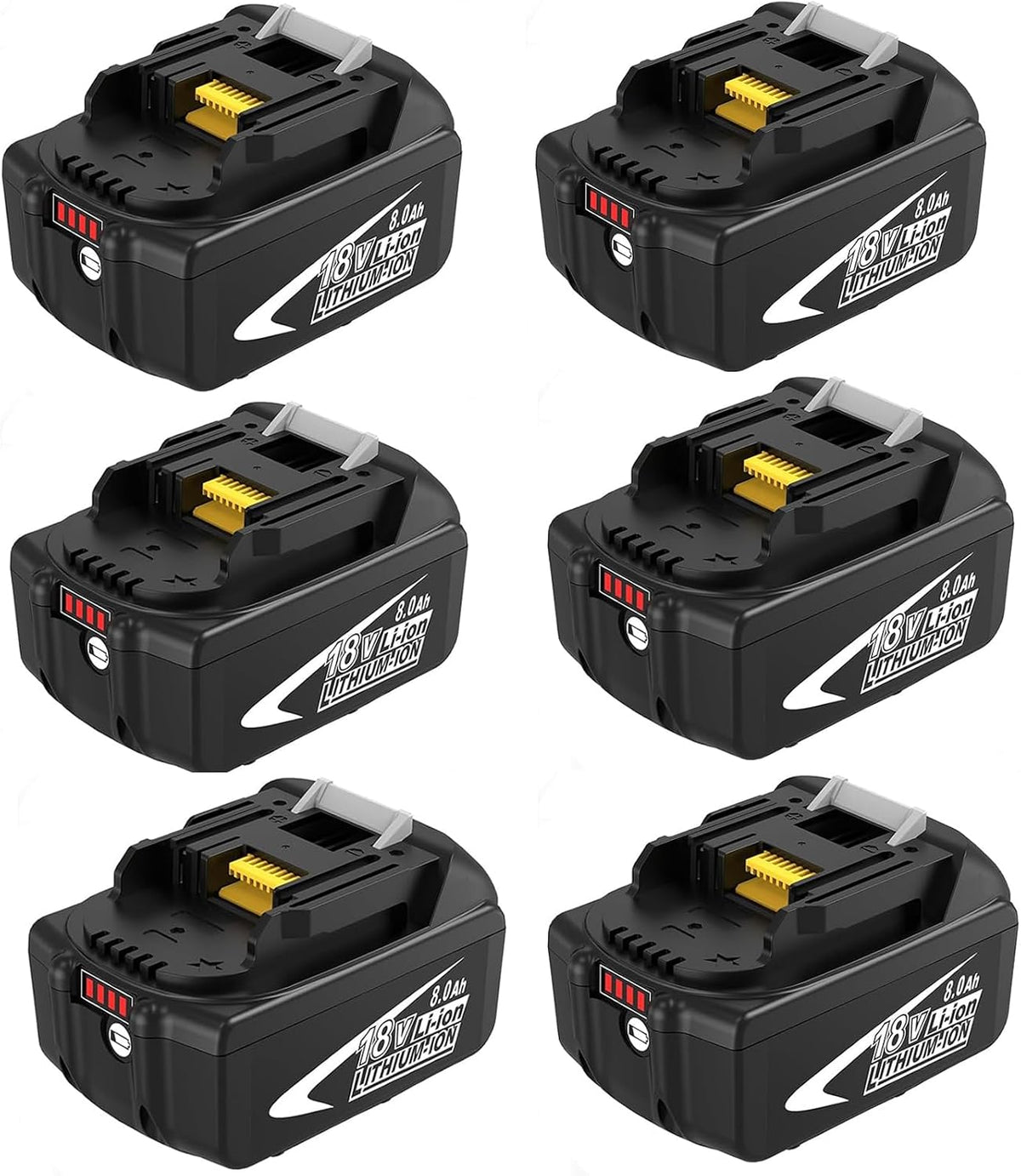 upgraded 8000mah bl1860b replacement for makita 18v battery, main product view