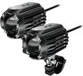 Tackform Dual Motorcycle Auxiliary LED Lights | 6000 Lumens, 60W, 3000K-6000K, IP68 Waterproof | Billet Aluminum | 360° Swivel Mount | For 7/8", 1”, 1 1/4" Bars Only | Motorcycle, 4 Wheeler, Dirt Bike