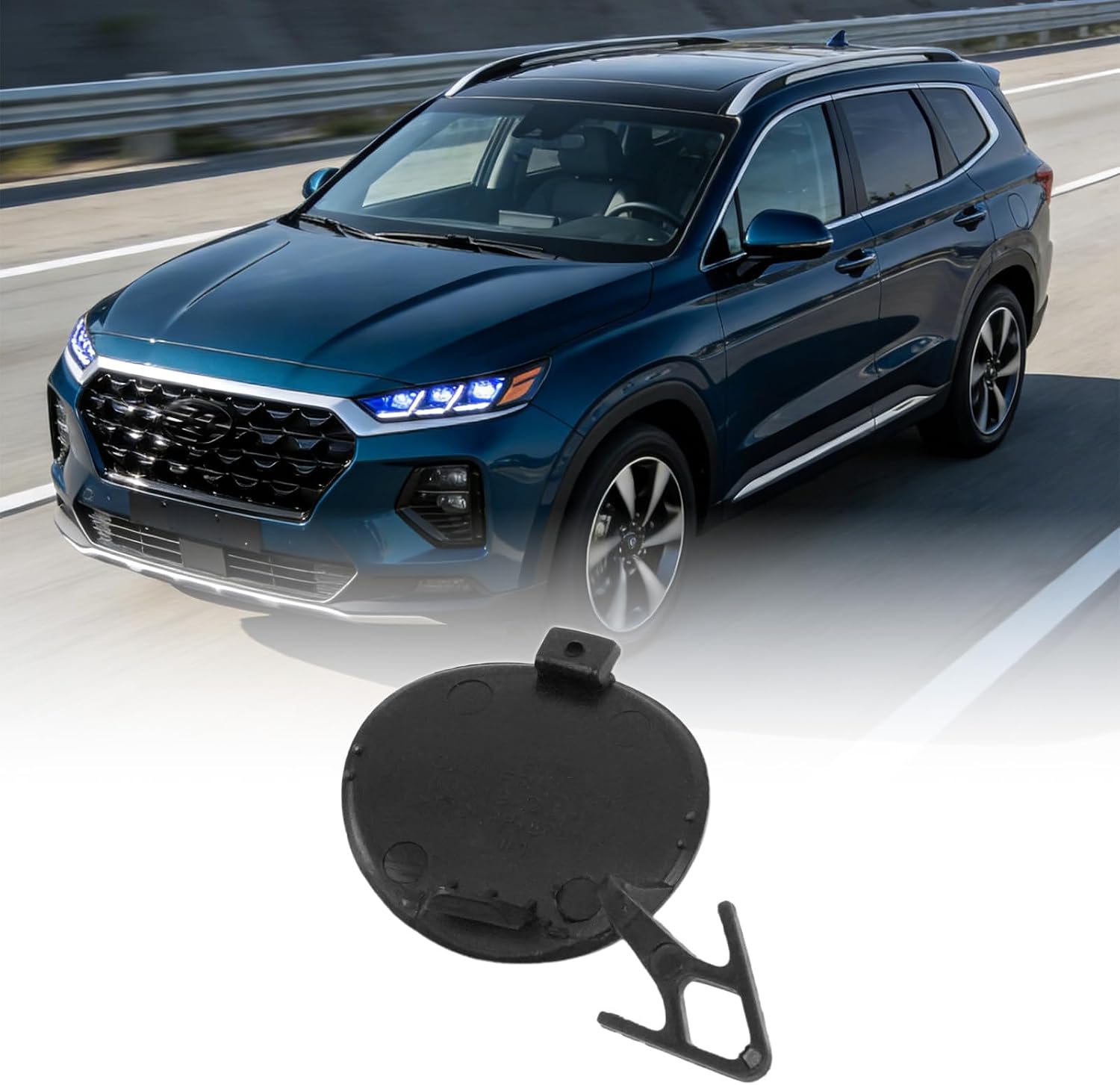 86519D3500 Front Tow Eye Hook Cover 86519-D3500 Compatible with Hyundai Tucson 2019 2020 2021 Replacement for 86519D3500