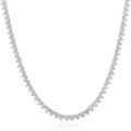 graduated tennis necklace for women men 18k white, main product view