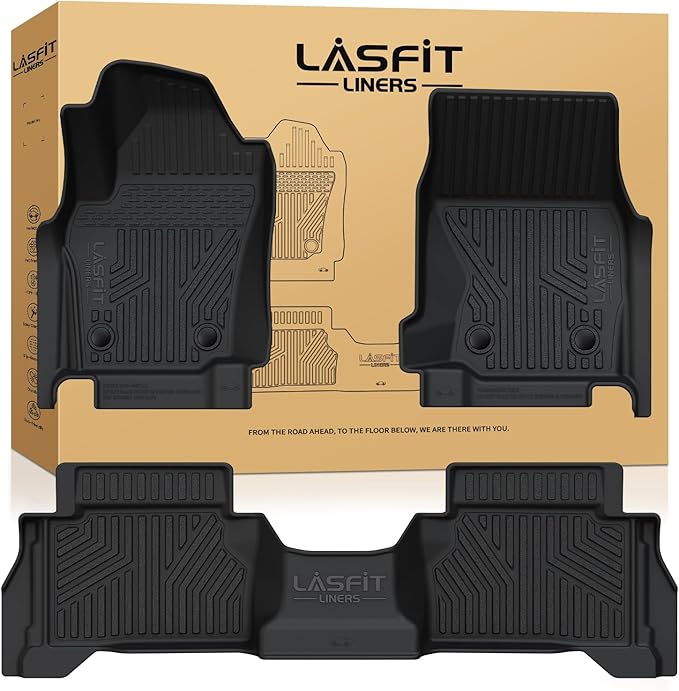 LASFIT Floor Mats for Toyota Tacoma 2024 2025 Double Cab All Weather Floor by LASFIT