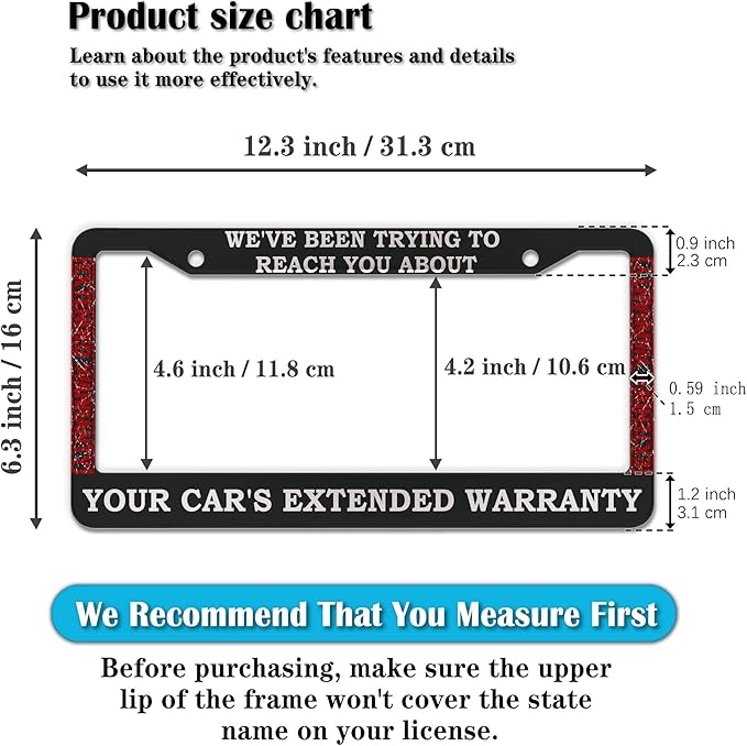 License Plate Frames Black and White License Plate Cover Car’s Extended - Image 2