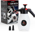 Suds Lab F5 Foam Master - Triple-Action Pump Foam Sprayer with 3 Nozzles, Cordless Hand Pump Bottle for Car Wash & Versatile Use - 70 Oz. Portable Detailing Atomizer
