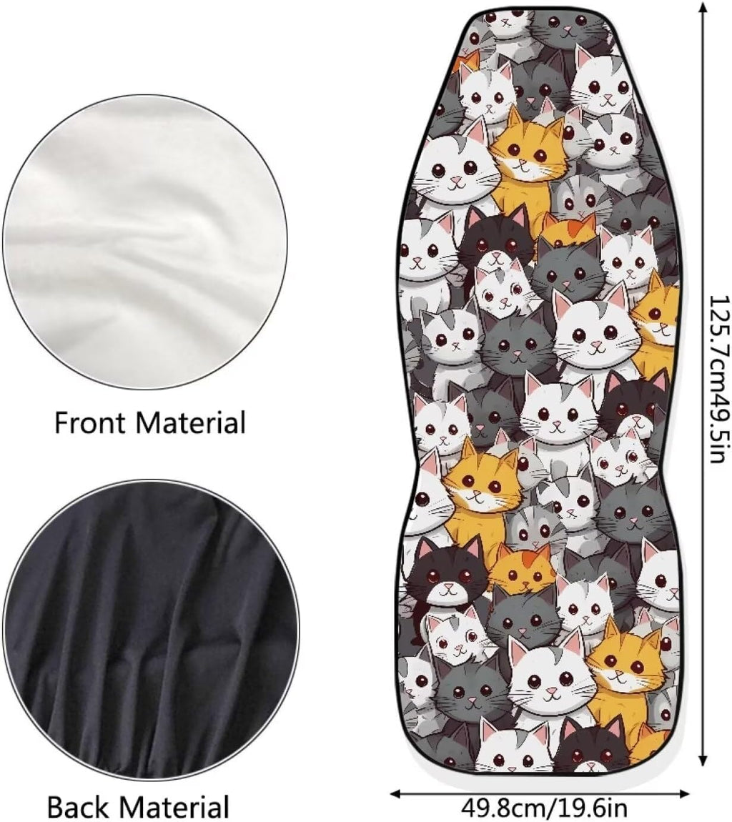 talayituse cute cat print car seat covers front, package contents