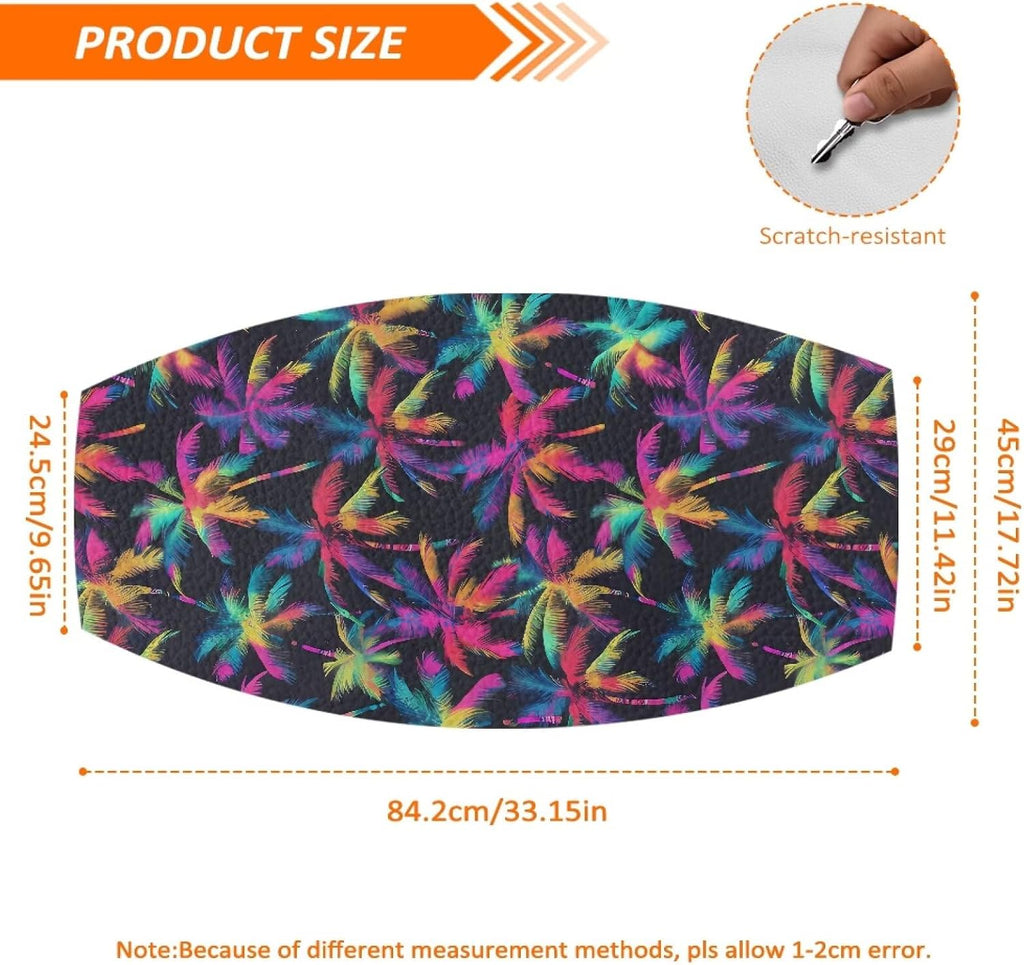 Pensura Seat Cover for Dirt Bike Colorful Beach Palm Tree Gripper Enduro Motocross Seat Cushions UV-Resistant Faux PU Leather Dirt Pit Bikes Cushion Covers for Motocross Enduro Electric Bikes