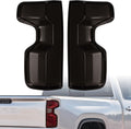 Taillight Protector Covers Compatible with Chevrolet Silverado 2019-2025, Gen 4 ABS Smoked Black Tail Light Protective Bezels, Custom-Fit Rear Taillight Shell Accessories (2PCS)