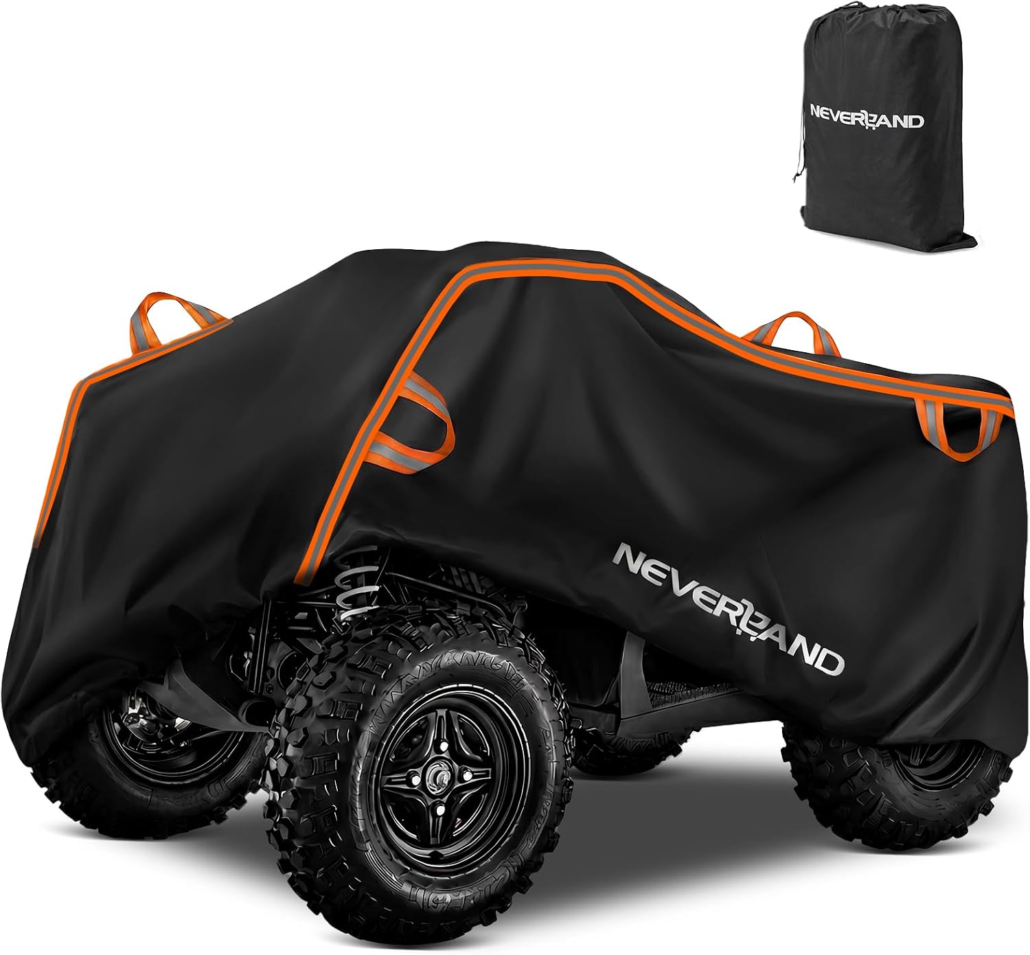 NEVERLAND ATV Cover Waterproof Heavy Duty 4 Wheeler Cover with Buckle, Dustproof Anti UV Windproof All Weather Outdoor Storage Quad Cover for Polaris Sportsman Yamaha Suzuki Honda Coleman Can am XXL