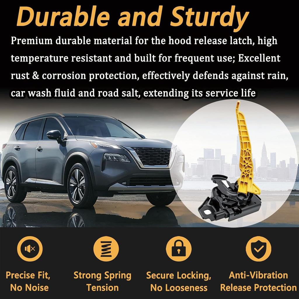 Front Hood Release Lock Catch Latch Compatible with Nissan Rogue 2021-2025, Front Hood Latch Lock Assy Replace for 656016RA0A 65601 6RA0A 65601-6RA0A