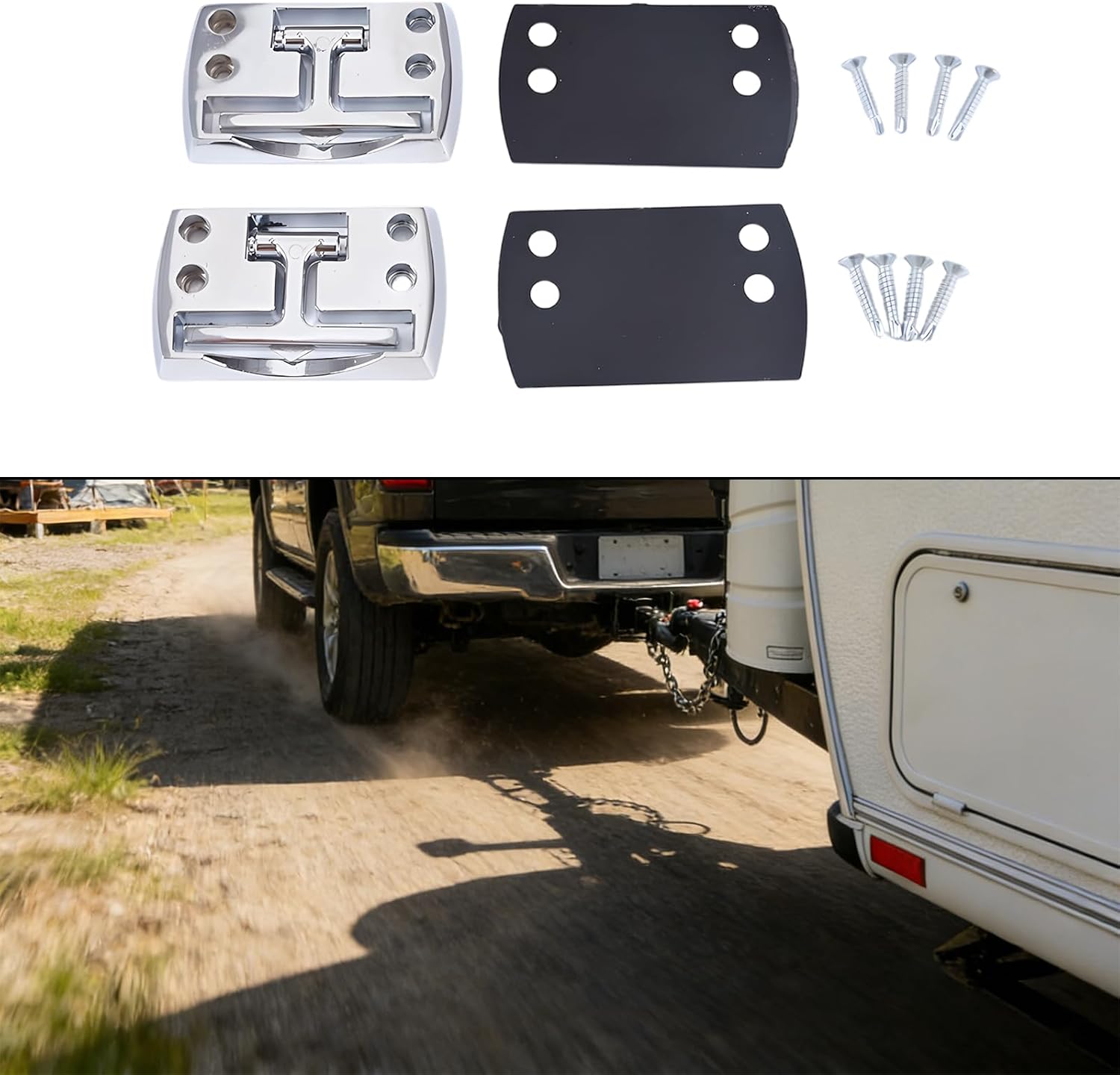 Pack By 2 Heavy Duty Folding Tow Hooks Made By High Strength Alloy for Rust Resistant in Towing Application