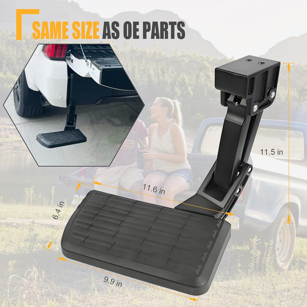 GSPSCN Rear Bed Step Replacement for Toyota Tundra 2022-2026,# PTS30-34000 | Folding Tailgate Bedstep Truck Step Retractable Bumper Tailgate Step # PT392-34240