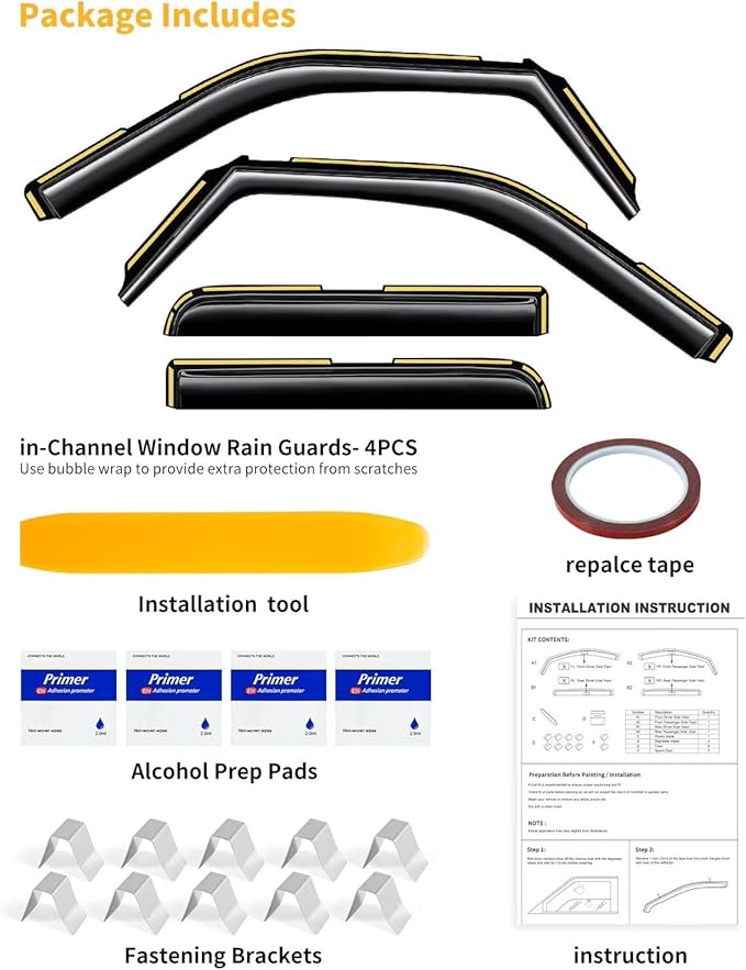 in-Channel Window Rain Guards Fit - Image 9