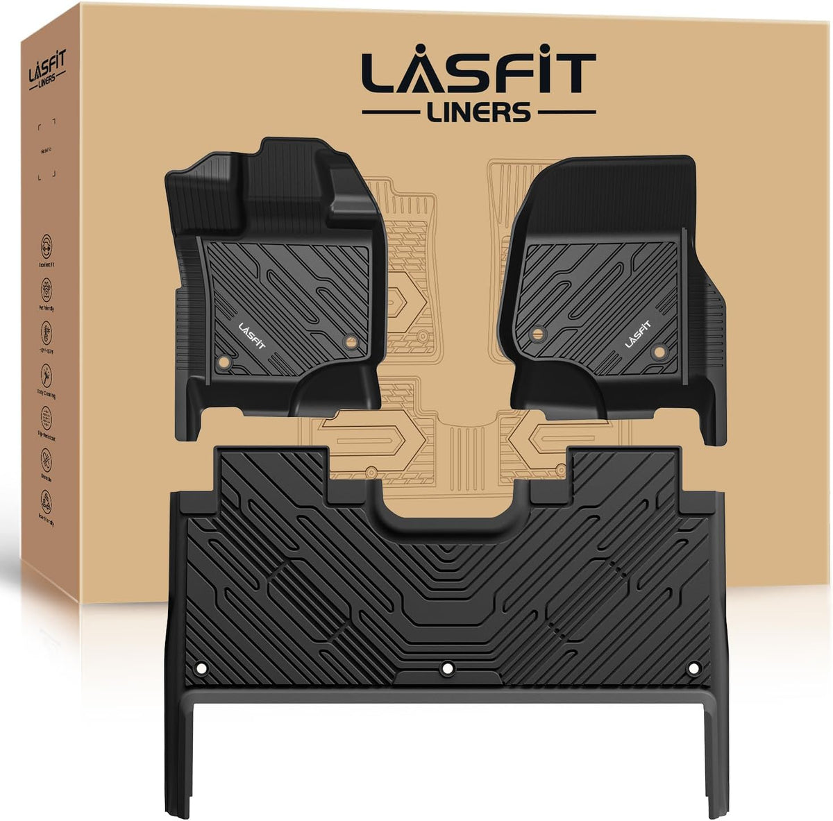 LASFIT Floor Mats for Ford F-150 2015-2025 | F150 Lightning 2022-2025 SuperCrew