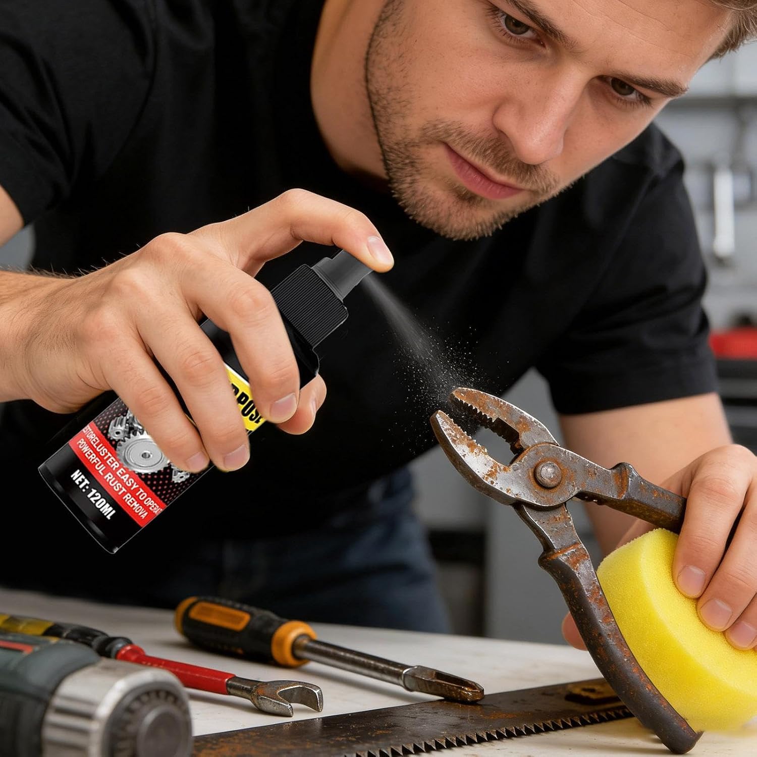 Rust Remover for Car - Bike Chain Rust Removal Agent - Car Brake Disc Lubricant - for Mechanics Shop Guides Bikers Cyclists Drivers Detailers Garage Daily Commute Trucks Sedans RVs SUVs