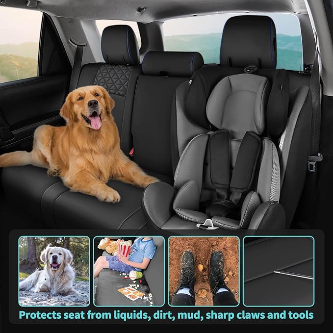 Seat Covers for Toyota 4Runner 2011-2024, Faux Leather Car Seat Cover Full Set - Image 7