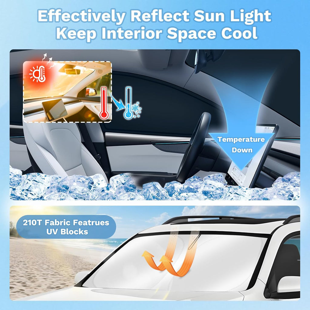 KUST Car Window Shades for Toyota RAV4 2026 Windshield Sun Shade Side Window Cover UV Block Privacy Protection Accessories for Camping Blackout Rear Back Full Set 8PCS