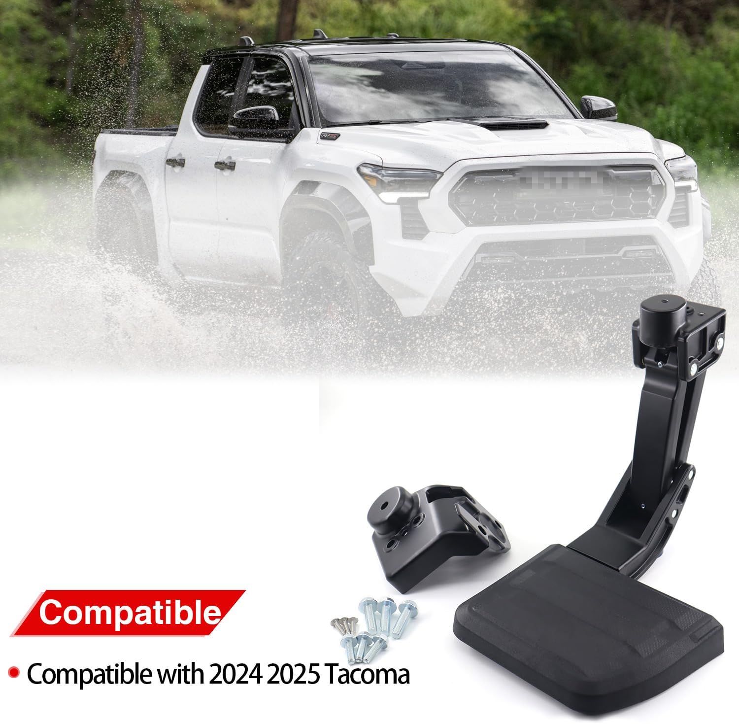 Rear Bed Step Tailgate Bedstep Compatible with Toyota Tacoma 2024 2025 2026, Folding Truck Step Retractable Bumper Tailgate Step Replace pt392-35920