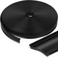 1" RV Trim Molding Insert, 100 FT Heavy Duty RV TPE Trim Molding Weather Stripping Exterior Replacement, Waterproof Screw Cover Corner for Camper Travel Trailer Boat Channel, Black