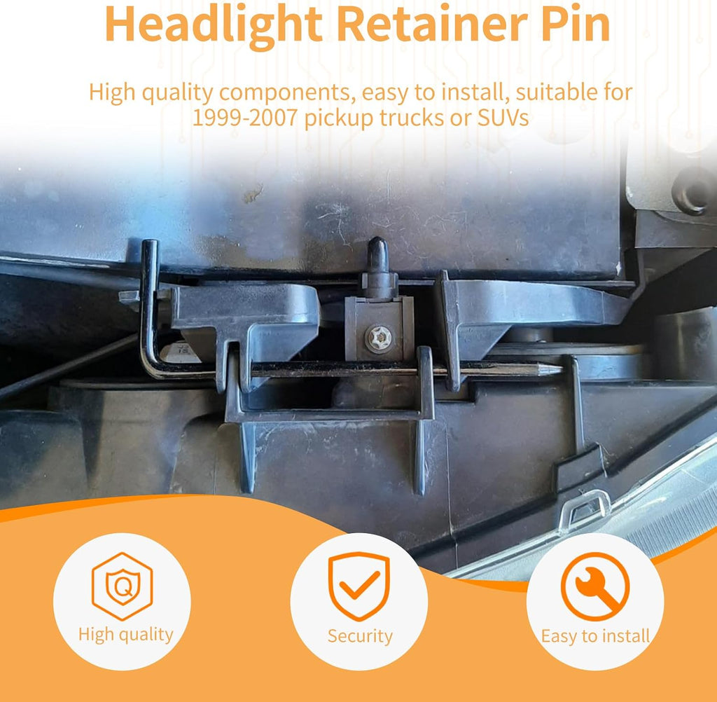 42442 Headlight Retaining Pin for Duramax Silverado Tahoe | Headlight Bulb Retainer Compatible with Duramax Trucks, Silverado, Tahoe and Other Cars - Headlight Retaining Clip, 1 Piece