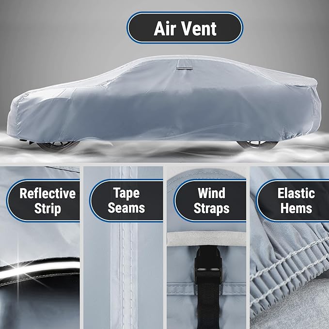 iCarCover Custom Car Cover for Chevy Impala Waterproof All Weather Rain Snow UV - Image 5