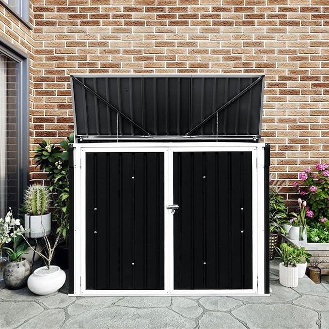 Goplus 6' x 3' Outdoor Storage Shed, Tool Storage Shed - Image 5