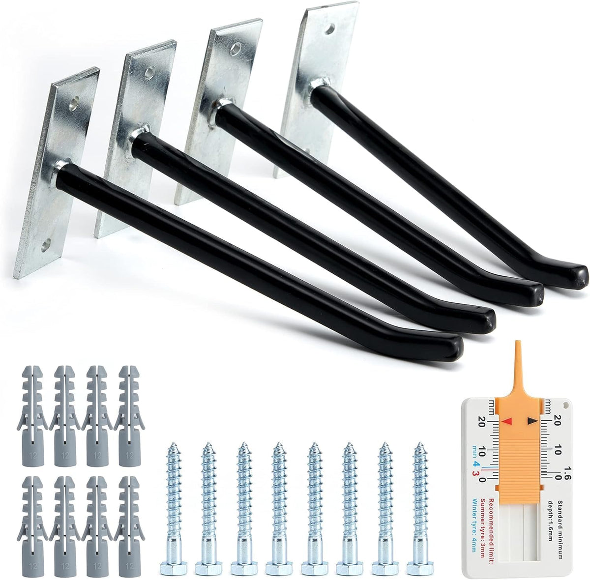 sinoer 10 inch wall mount steel tire hooks,4, main product view