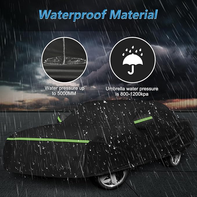 Waterproof Car Covers for Chevy Monte Carlo 1970-1988, 420D Oxford Cloth Sun - Image 5